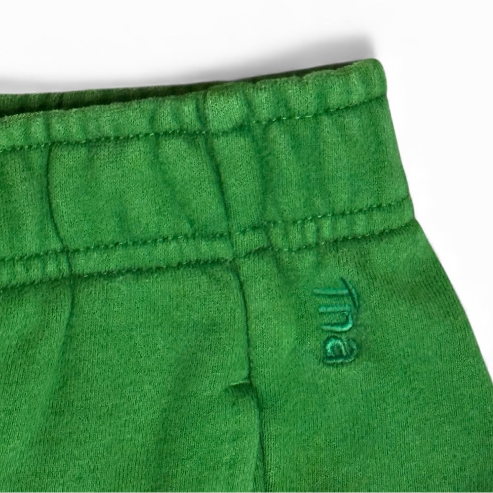 Aritzia TNA Cozy Fleece Boyfriend Sweatpants Green Loungewear Joggers S Winter - Picture 9 of 11